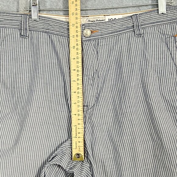 Tommy Bahama Jean Shorts Mens 38 Blue Striped Relaxed Stretch Beach Outdoor 9" - Picture 7 of 14